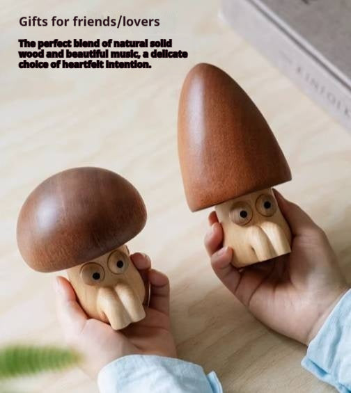 Beech Solid Wood Magic Mushroom Music Box