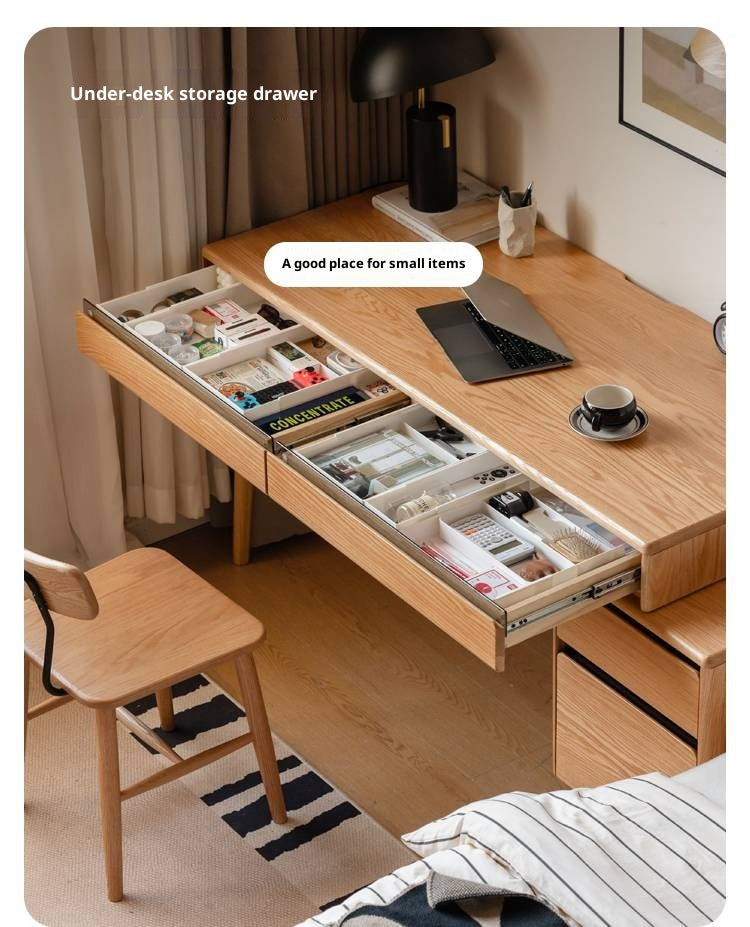 Oak Solid Wood Modern Office Desk