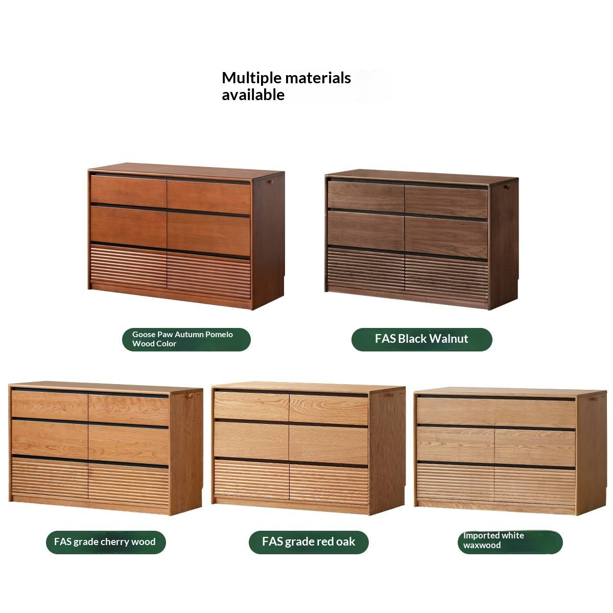 Solid Longan Hardwood Chest of Drawers