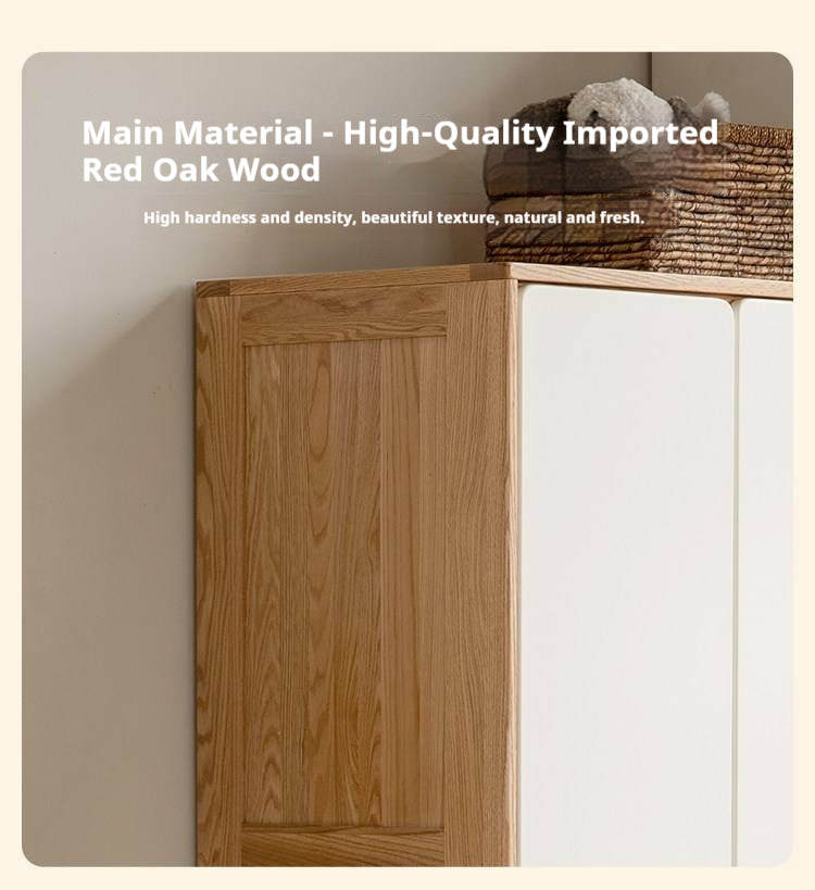 Oak Solid Wood Kids Wardrobe Combination