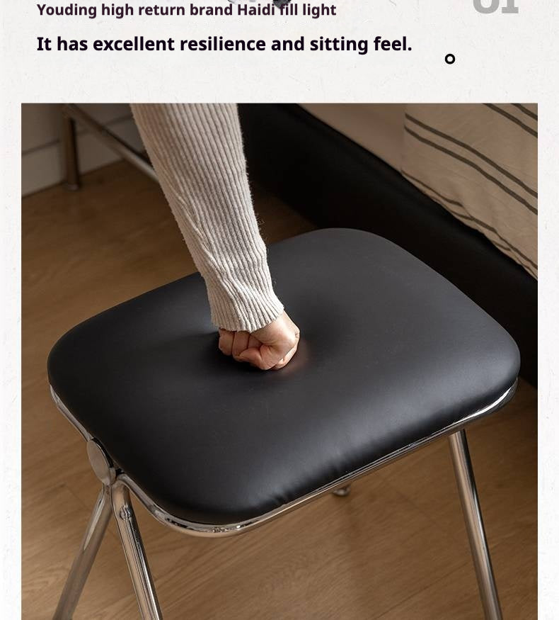 Organic leather Soft Package Makeup Stool.