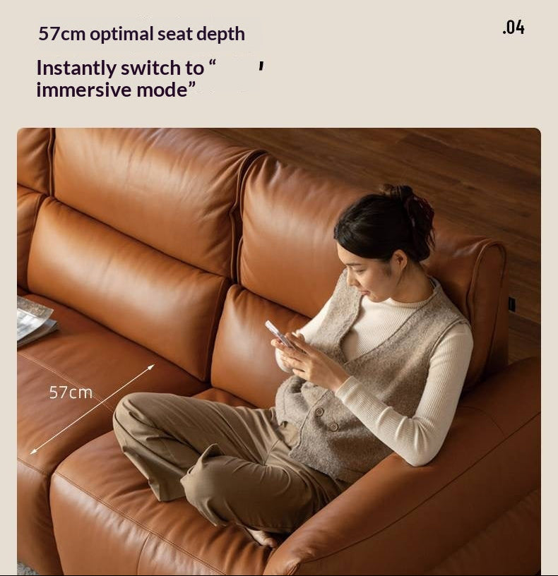 Genuine Leather Electric Luxury High Backrest Sofa
