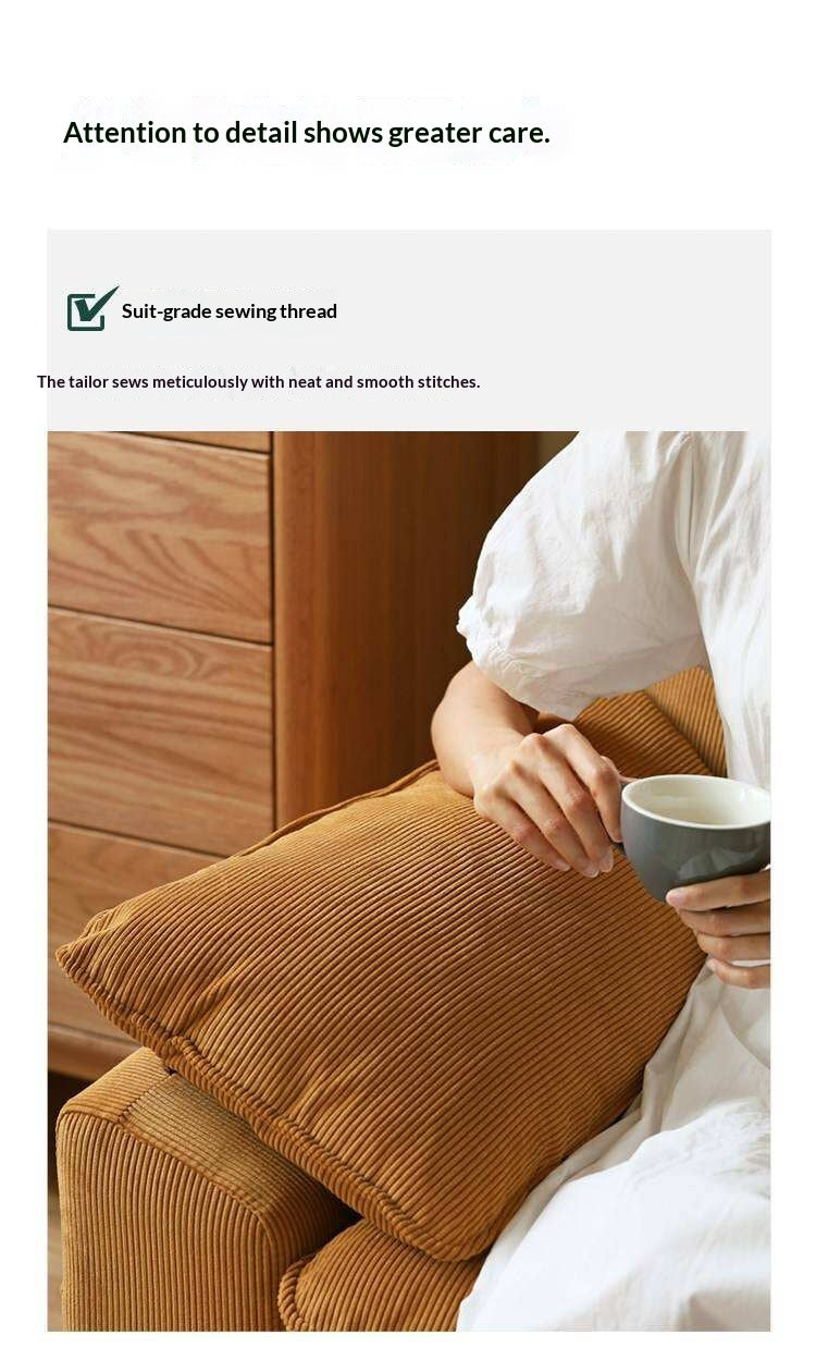 Fabric High Back Straight Sofa Modern