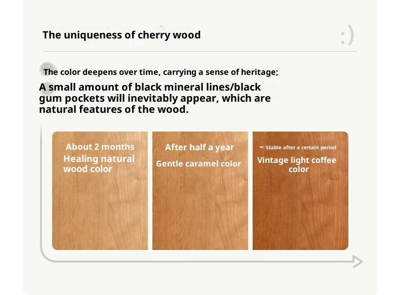 Cherry Solid Wood Night Light Suspended Box Bed