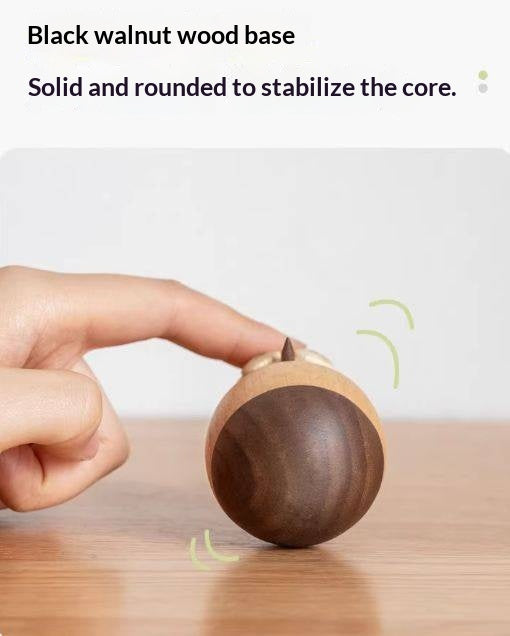 Beech, Black Walnut Solid Wood Tumbler Desk Ornament with Simple Creative Design