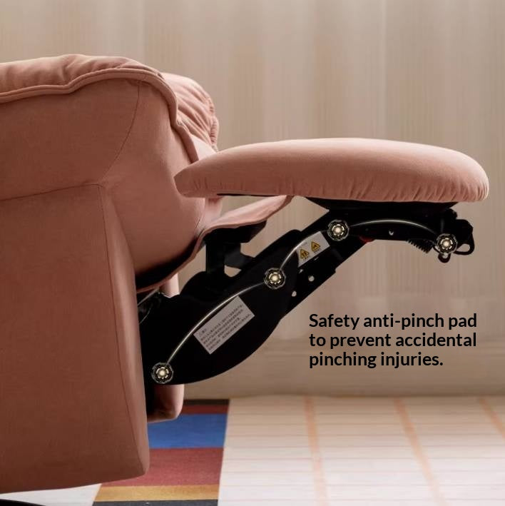 French Vintage Electric Recliner Chair with Cat-Scratch Resistant Fabric