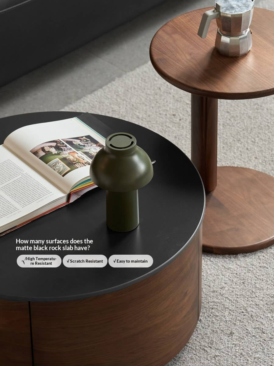 North American Black Walnut Solid Wood Italian Light Luxury Style Coffee Table