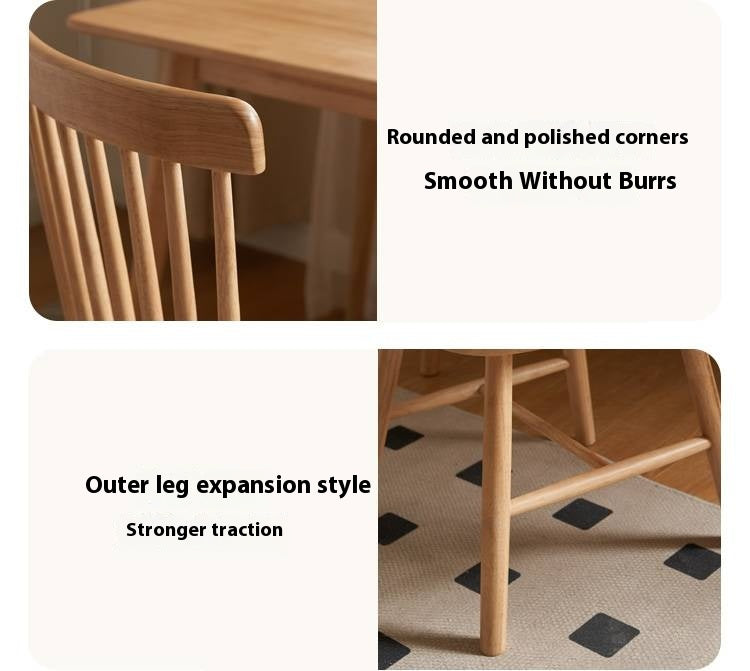 Set 4 pcs Solid RubberWood Modern Dining Chair