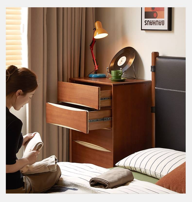 Poplar Solid Wood Vintage Style Side Cabinet.