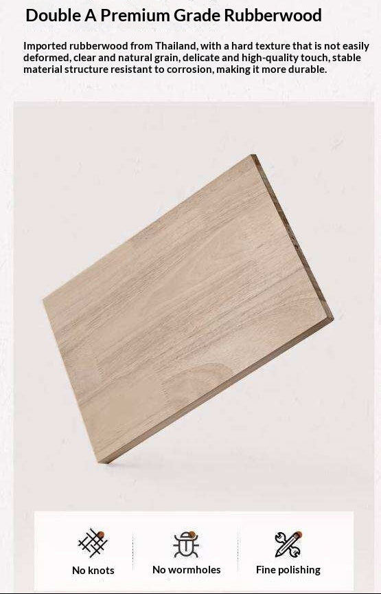 Solid Rubberwood Square Stools