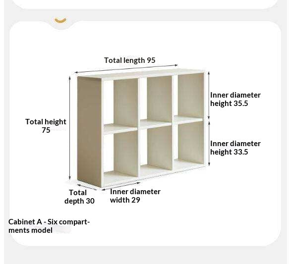 Pine Solid Wood Cream White Lattice Storage Low Bookcase