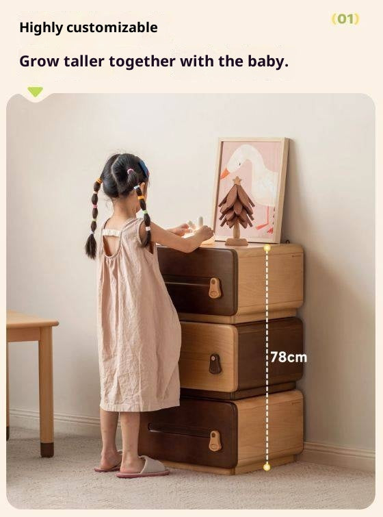 Beech Solid Wood Children's Chest of Drawers