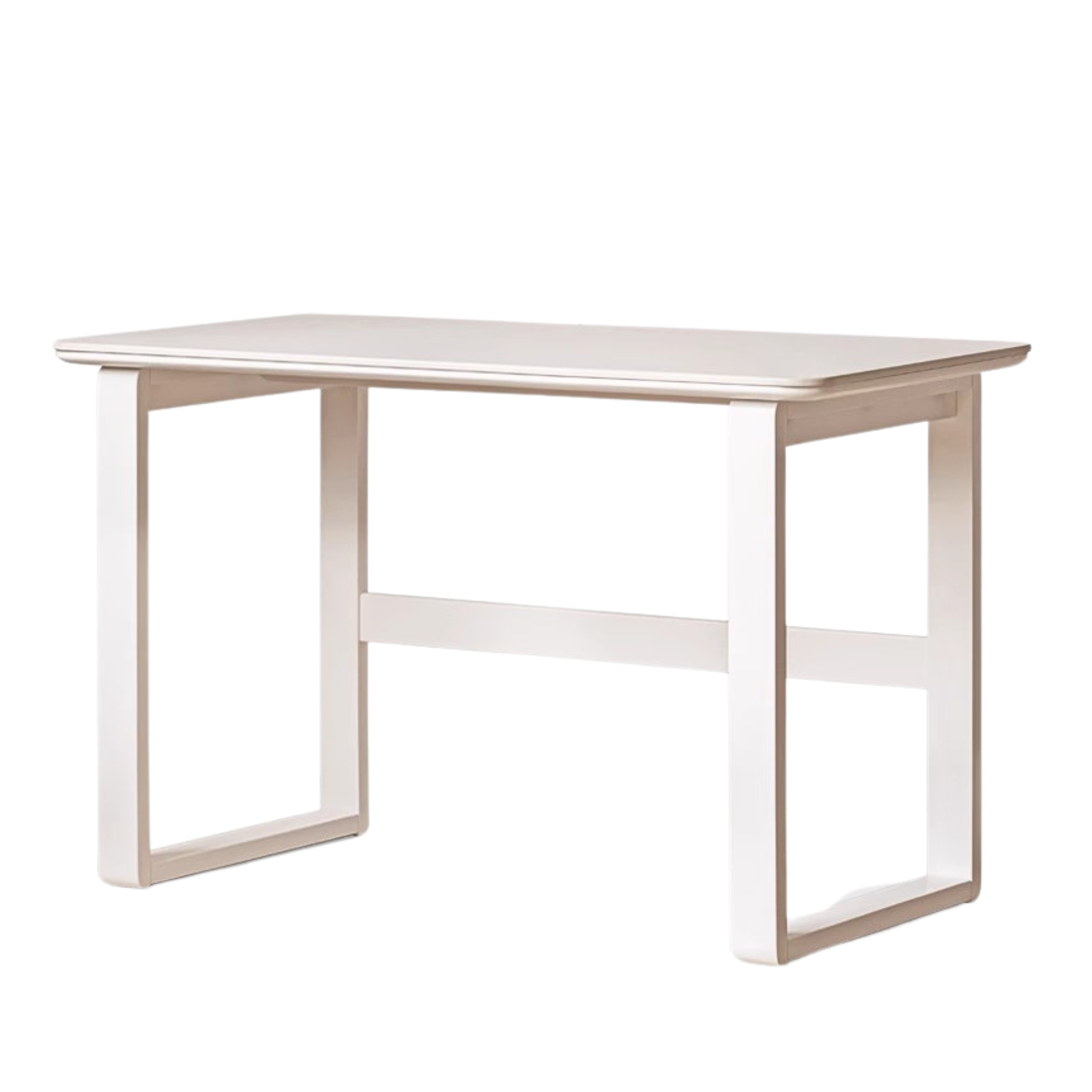 Birch solid wood slate desk white cream style-