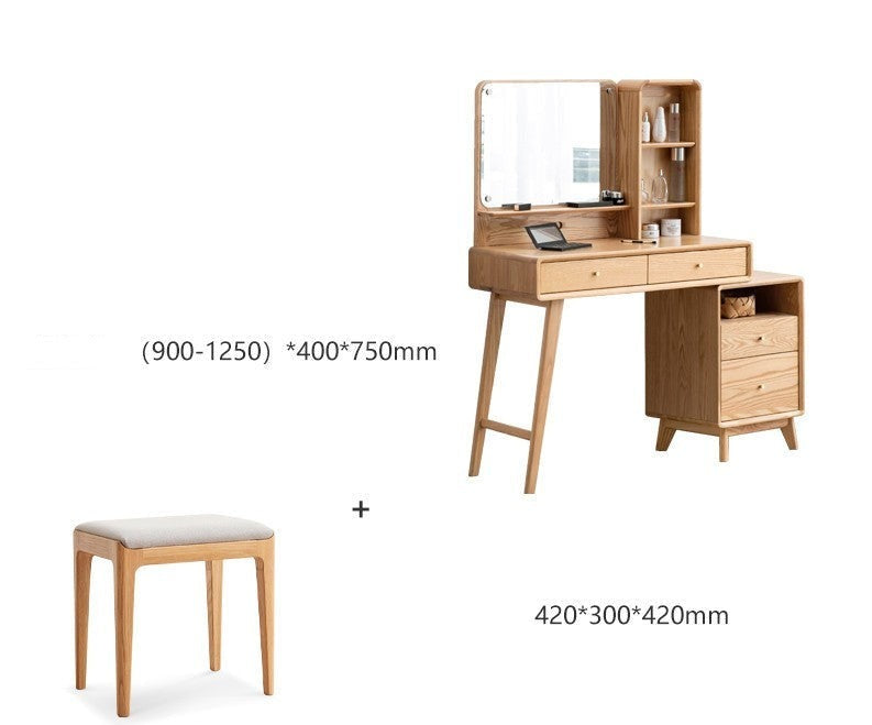 Oak solid wood telescopic Dressing table: