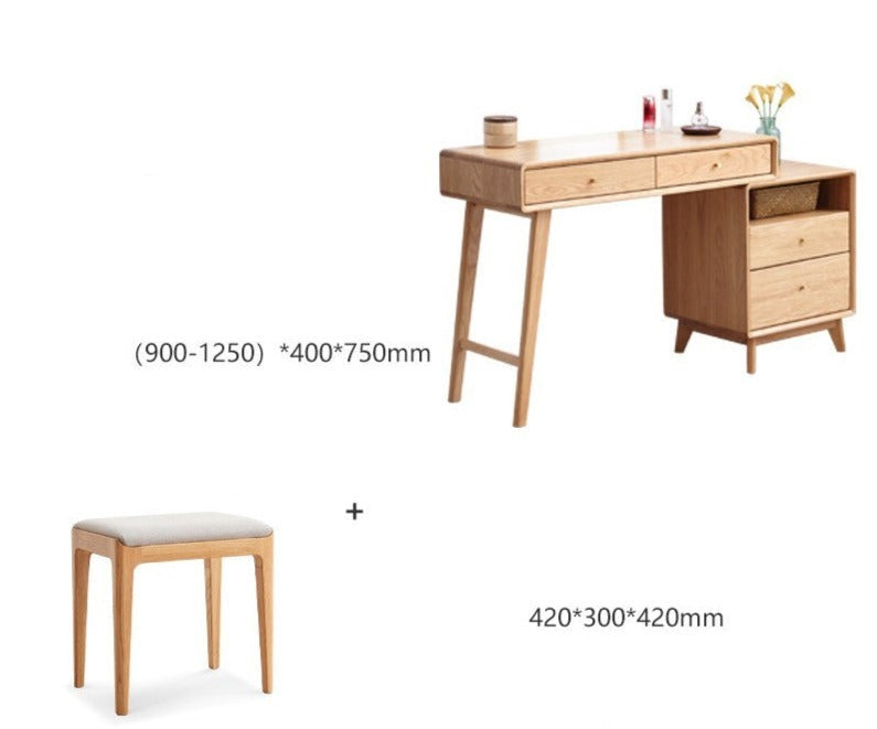 Oak solid wood Dressing table telescopic
