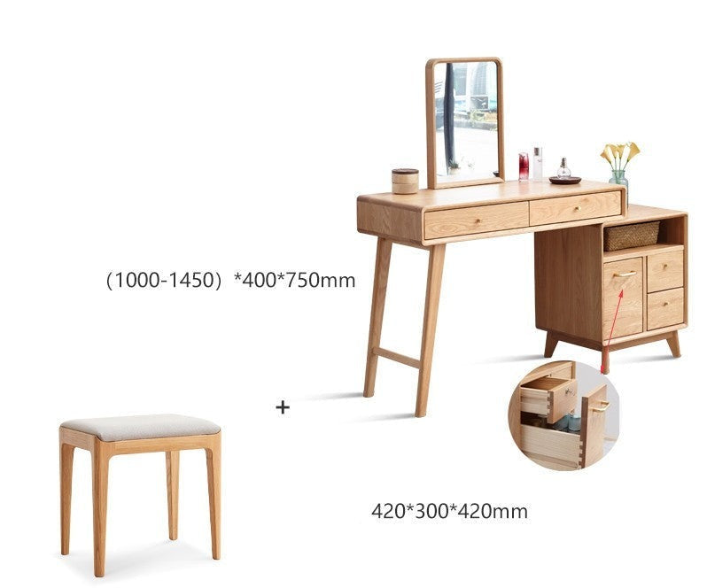 Oak solid wood telescopic Dressing table: