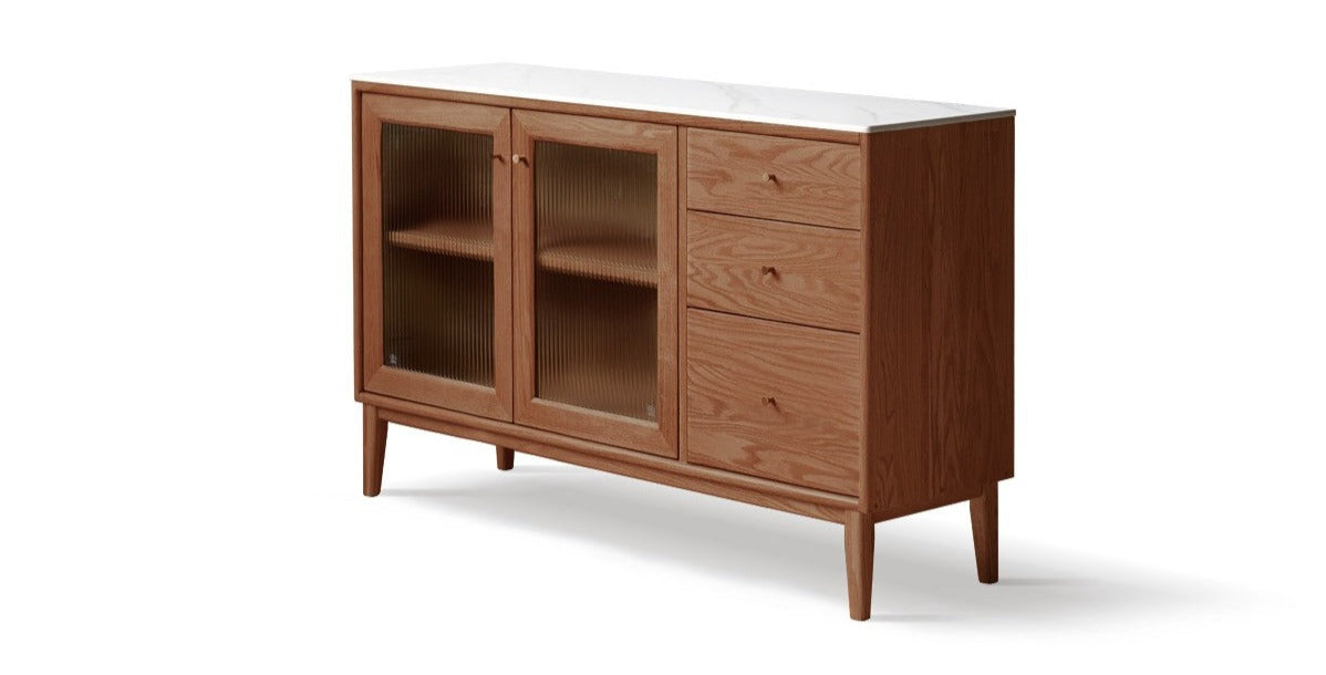 Sideboard,Slate Buffet cabinet oak solid wood-