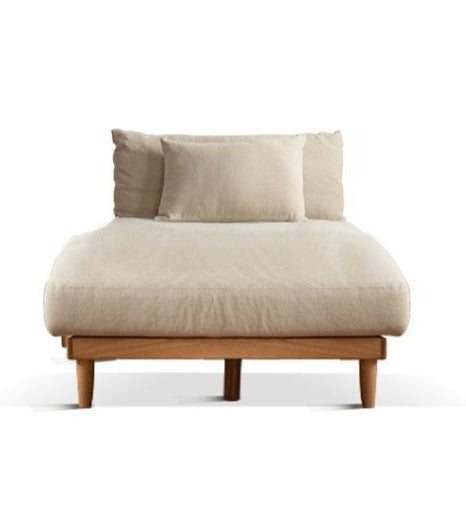 Sofa oak solid wood cotton linen fabric"