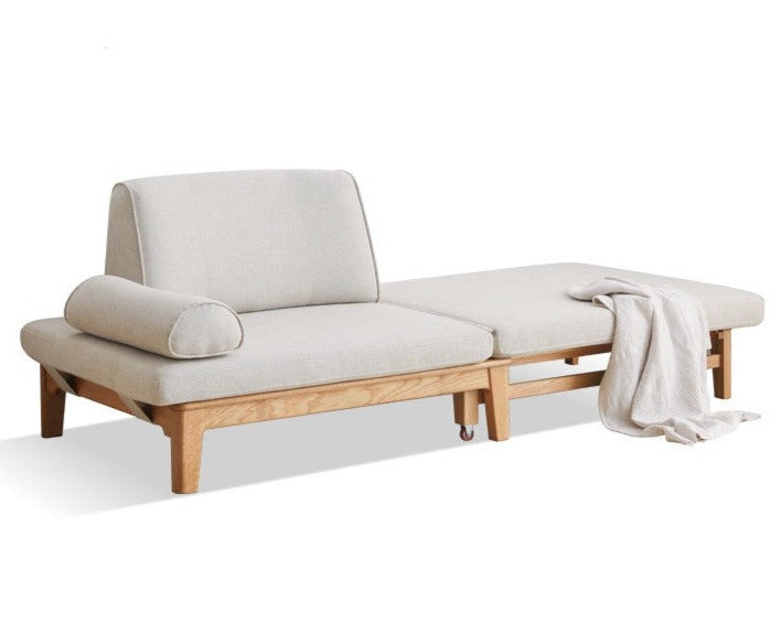 Sitting-bed foldable sofa Oak solid wood+