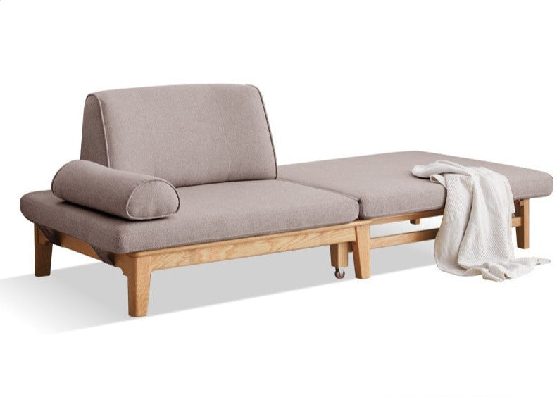 Sitting-bed foldable sofa Oak solid wood+
