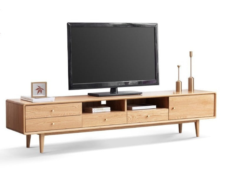 Oak solid wood TV stand"