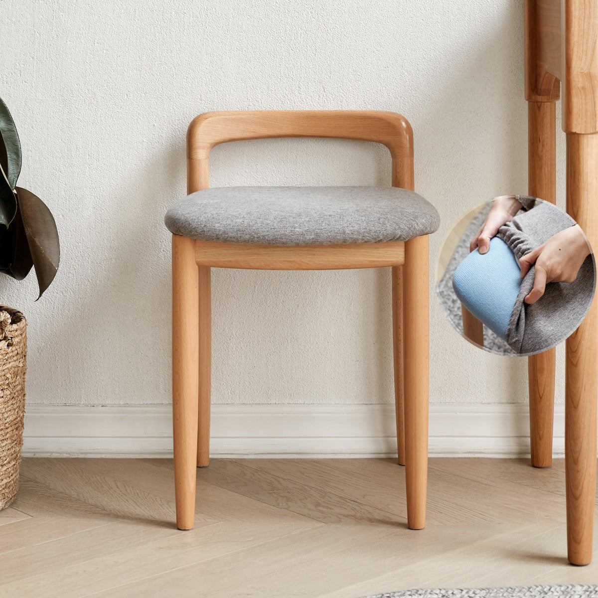 Makeup stool chair Solid wood