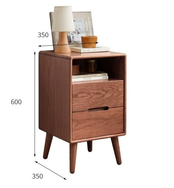 Nightstand with light solid wood-
