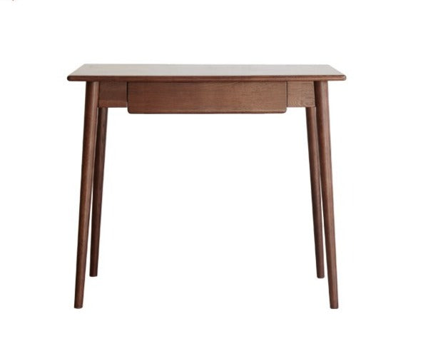 Office desk spindle-shaped slanted legs Oak solid wood+