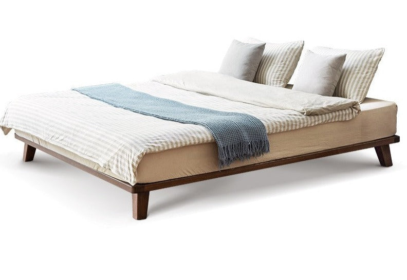 Tatami bed no headboard Oak solid wood"