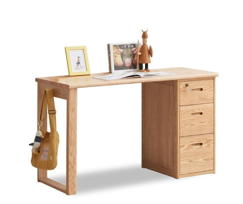 Office desk , bookshelf Oak solid wood"
