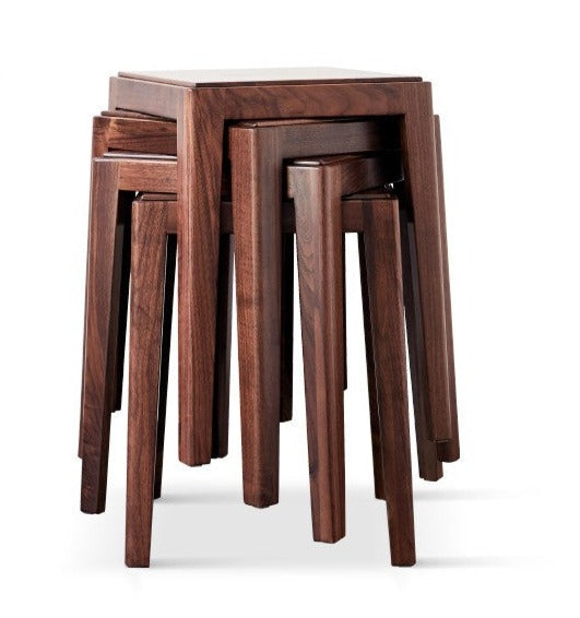 Solid wood stool"