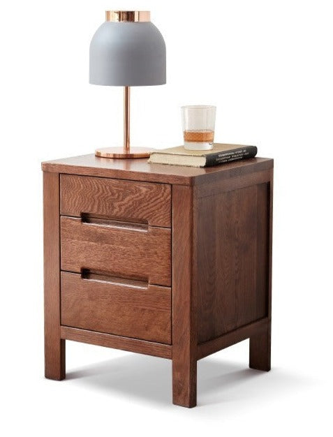 Nightstand  three drawer Oak solid wood-