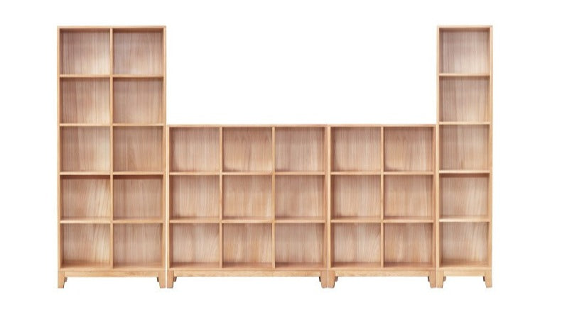 Oak solid wood Floor To Ceiling Bookshelve -