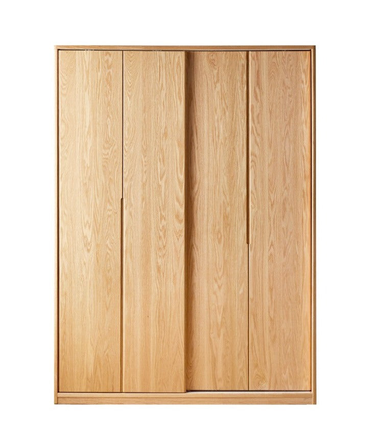 Wardrobe sliding door oak solid wood-