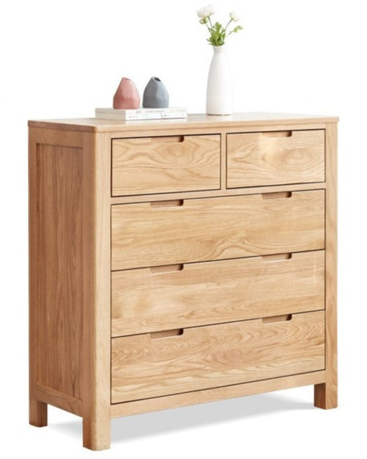 Wide chest of drawers Oak solid wood"