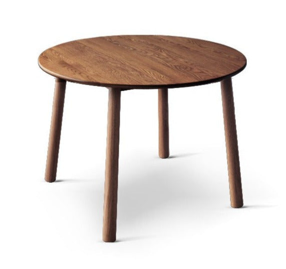 Round dining table Oak solid wood-