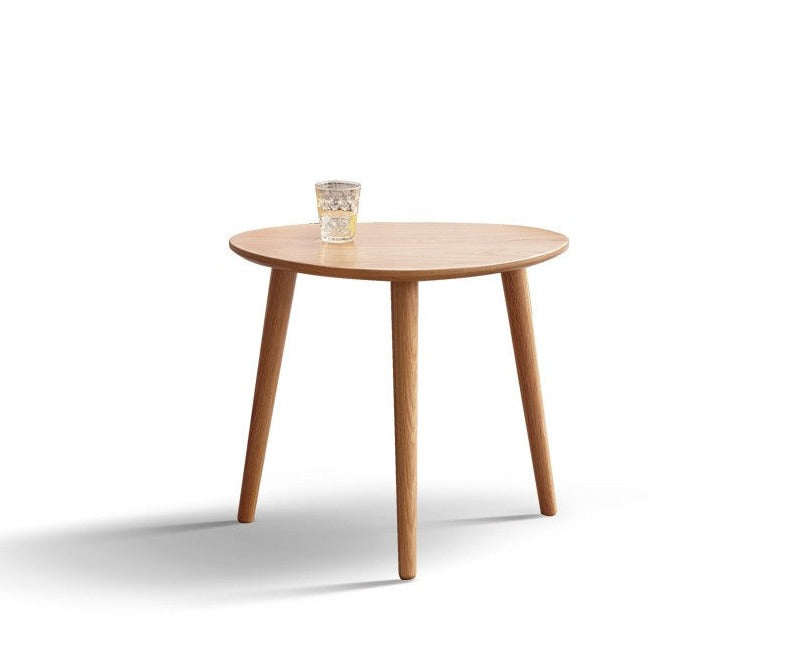 Combination shape side table Oak soli wood-