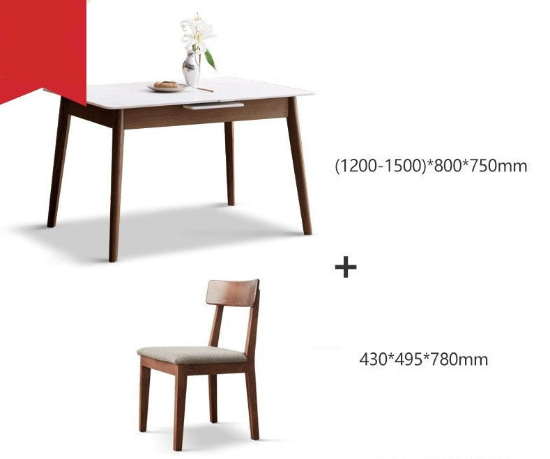 Espresso folding outlet dining table