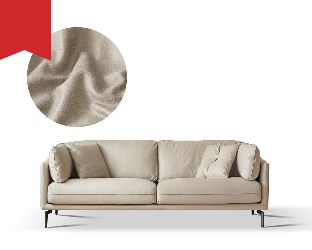 First layer cowhide art sofa ,Tech Fabric sofa Italian style+