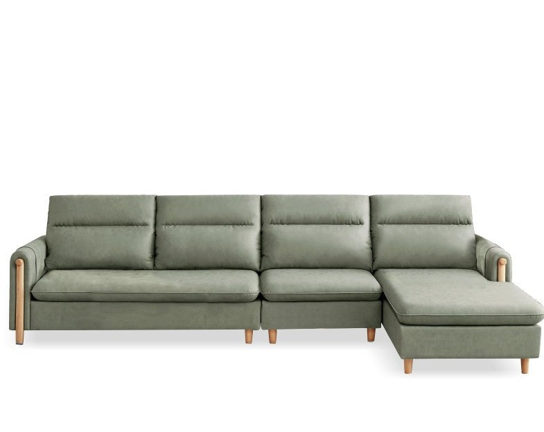 Luxury fabric sofa oak solid wood-