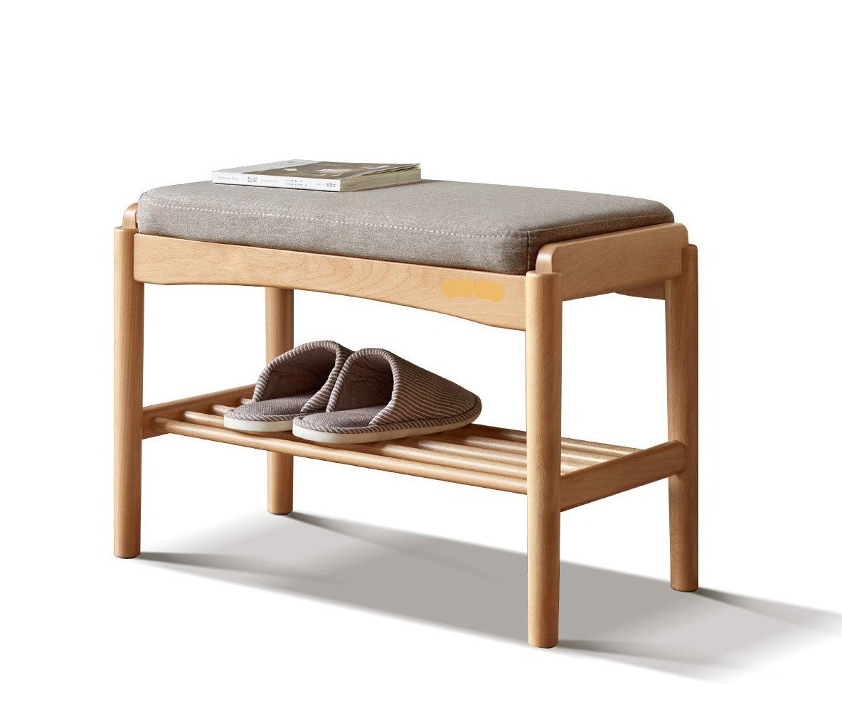 Shoe changing stool Beech solid wood-