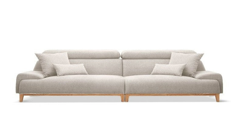 Modern corner fabric sofa with high back+
