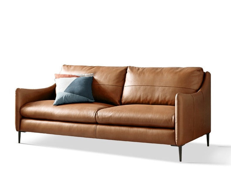 Genuine cowhide leather sofa+