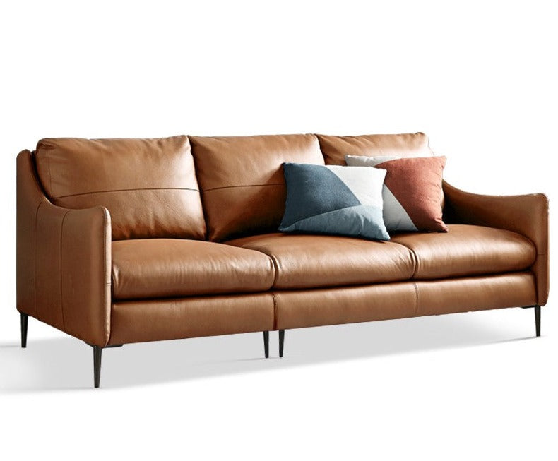 Genuine cowhide leather sofa+