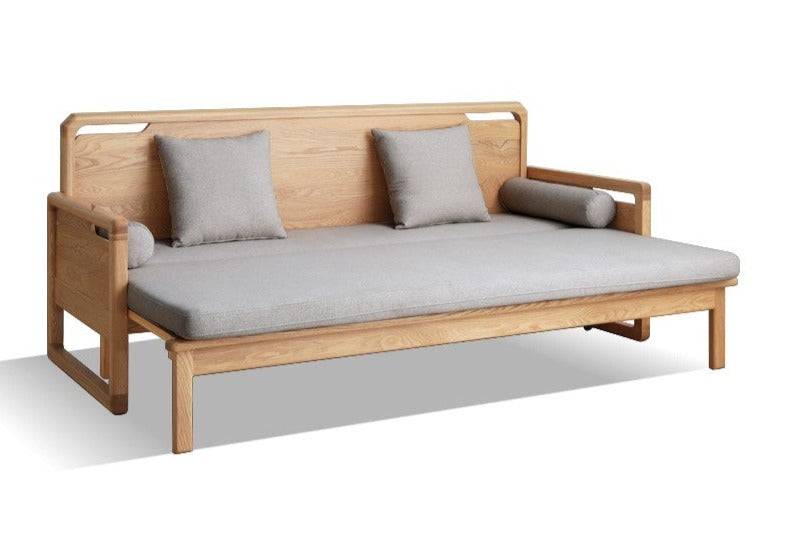 Storage Sleeper sofa Ash solid Wood+