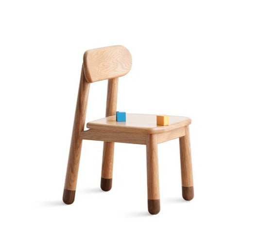 Oak solid wood kids small chair"