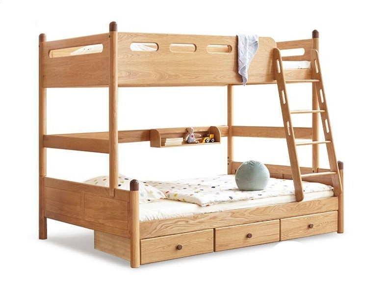 Multi-functional combination bunk bed Beech & Oak