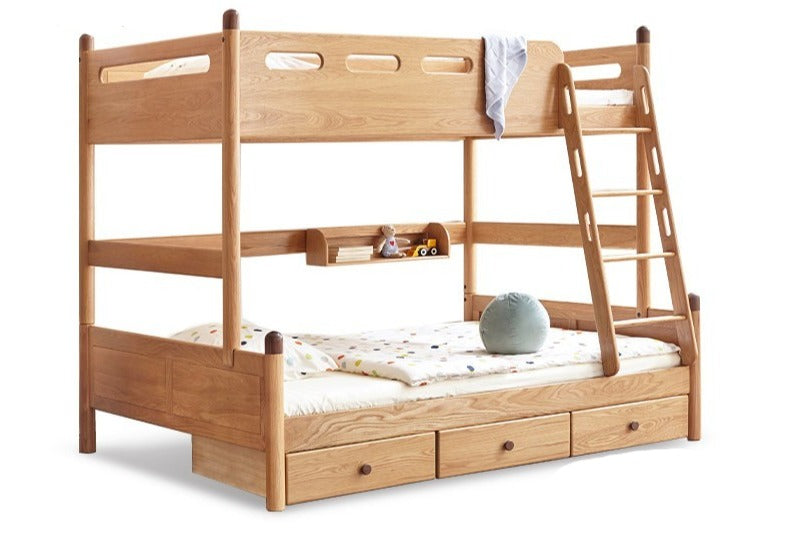 Multi-functional combination bunk bed Beech & Oak"