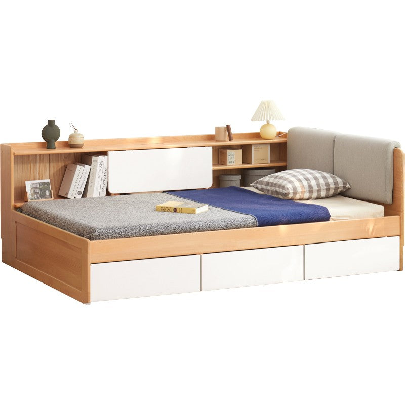 Box bed with drawer Beech solid wood-