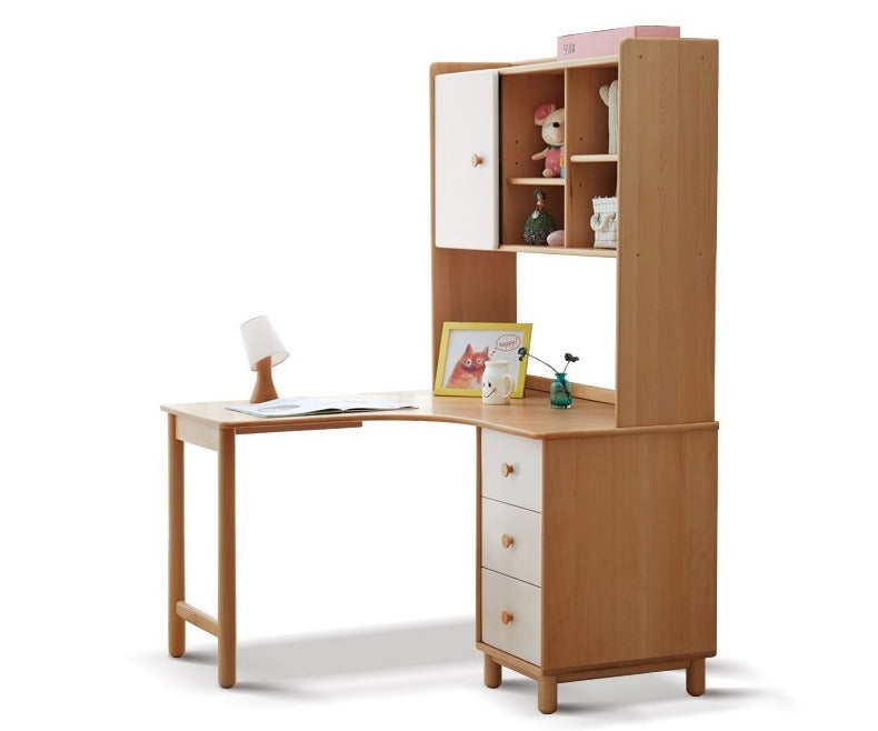 Combination children's desk, study table solid wood"